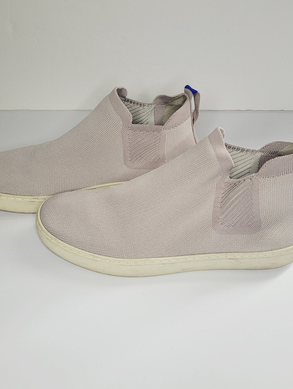 Rothy's The Chelsea Boots Size 10.5 Lilac Gray Knit Ankle Sneakers Sustainable - Picture 3 of 8